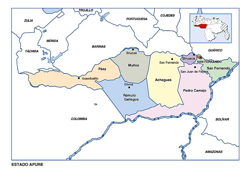 Mapa Politico Edo Apure