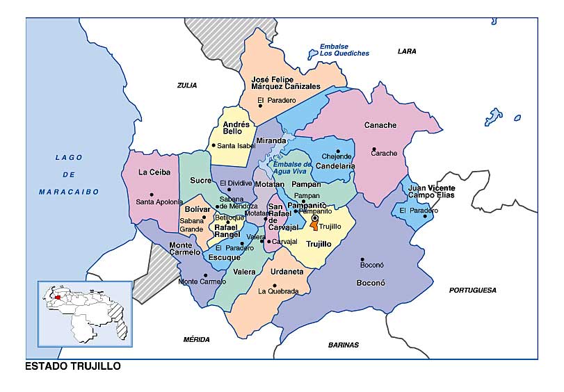 Mapa Politico Edo Trujillo