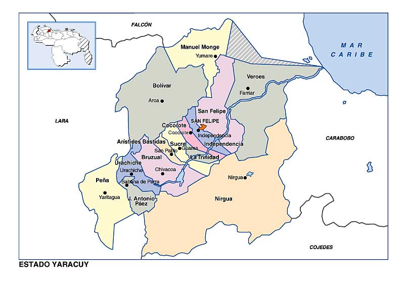Mapa Politico Edo Yaracuy