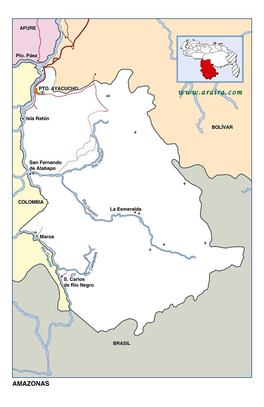 Mapa Vial Edo Amazonas