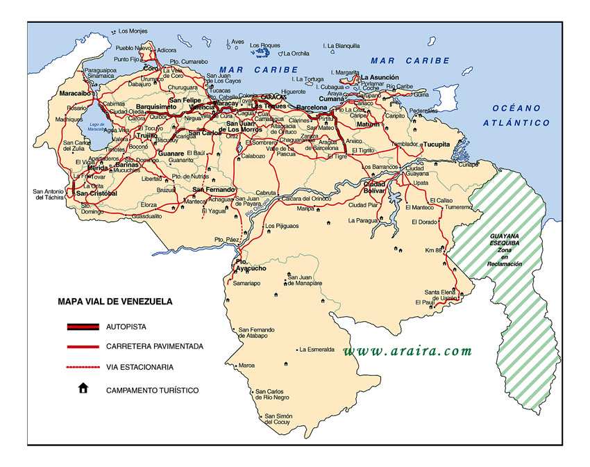 Mapa Vial Venezuela